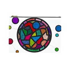 Stained Glass Color Texture Sacra Cosmetic Bag (large)  by BangZart