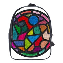 Stained Glass Color Texture Sacra School Bags(large)  by BangZart