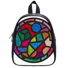 Stained Glass Color Texture Sacra School Bags (small)  by BangZart