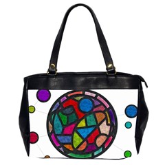 Stained Glass Color Texture Sacra Office Handbags (2 Sides)  by BangZart