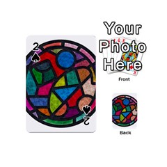 Stained Glass Color Texture Sacra Playing Cards 54 (mini)  by BangZart