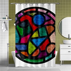 Stained Glass Color Texture Sacra Shower Curtain 48  X 72  (small)  by BangZart