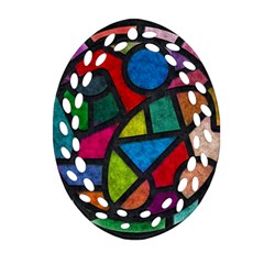 Stained Glass Color Texture Sacra Ornament (oval Filigree) by BangZart