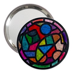 Stained Glass Color Texture Sacra 3  Handbag Mirrors by BangZart