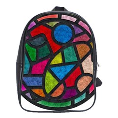 Stained Glass Color Texture Sacra School Bags (xl)  by BangZart