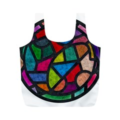 Stained Glass Color Texture Sacra Full Print Recycle Bags (m)  by BangZart