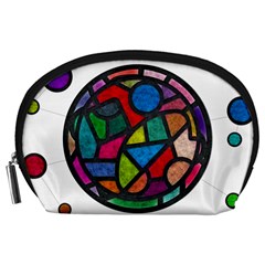 Stained Glass Color Texture Sacra Accessory Pouches (large)  by BangZart