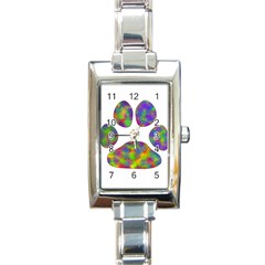 Paw Rectangle Italian Charm Watch by BangZart