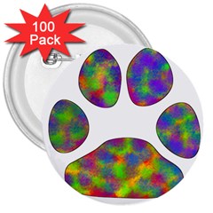 Paw 3  Buttons (100 Pack)  by BangZart