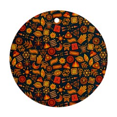 Pattern Background Ethnic Tribal Ornament (round) by BangZart