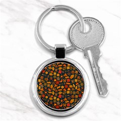 Pattern Background Ethnic Tribal Key Chains (round)  by BangZart