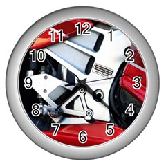 Footrests Motorcycle Page Wall Clocks (silver)  by BangZart