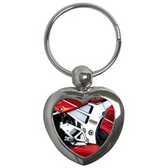 Footrests Motorcycle Page Key Chains (heart)  by BangZart