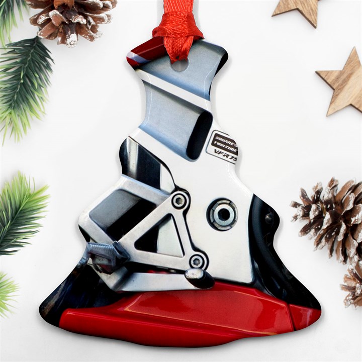 Footrests Motorcycle Page Christmas Tree Ornament (Two Sides)