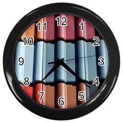 Shingle Roof Shingles Roofing Tile Wall Clocks (black) by BangZart