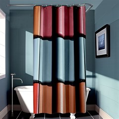 Shingle Roof Shingles Roofing Tile Shower Curtain 36  X 72  (stall)  by BangZart