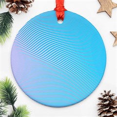 Background Graphics Lines Wave Ornament (round) by BangZart