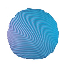 Background Graphics Lines Wave Standard 15  Premium Round Cushions by BangZart