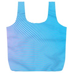 Background Graphics Lines Wave Full Print Recycle Bags (l)  by BangZart