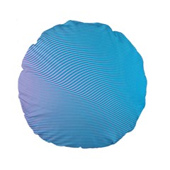 Background Graphics Lines Wave Standard 15  Premium Flano Round Cushions by BangZart