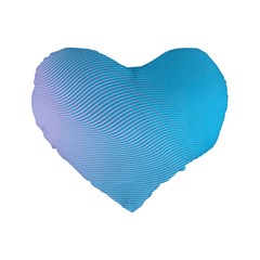 Background Graphics Lines Wave Standard 16  Premium Flano Heart Shape Cushions by BangZart