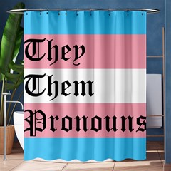 They/them Pronouns Shower Curtain 60  X 72  (medium)  by TransPrints