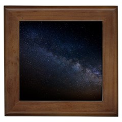 Cosmos Dark Hd Wallpaper Milky Way Framed Tiles by BangZart