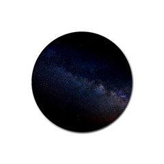 Cosmos Dark Hd Wallpaper Milky Way Rubber Coaster (round)  by BangZart