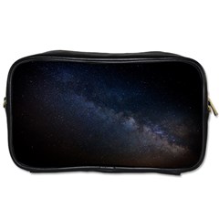 Cosmos Dark Hd Wallpaper Milky Way Toiletries Bags by BangZart