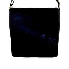 Cosmos Dark Hd Wallpaper Milky Way Flap Messenger Bag (l)  by BangZart