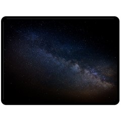 Cosmos Dark Hd Wallpaper Milky Way Double Sided Fleece Blanket (large)  by BangZart