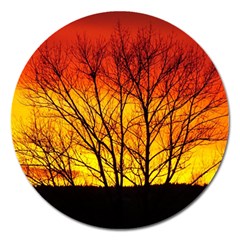 Sunset Abendstimmung Magnet 5  (round) by BangZart