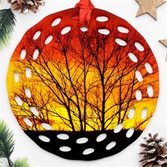 Sunset Abendstimmung Ornament (round Filigree) by BangZart