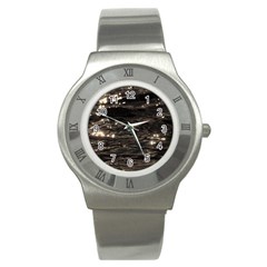 Lake Water Wave Mirroring Texture Stainless Steel Watch by BangZart