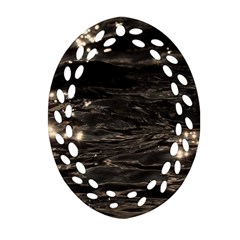 Lake Water Wave Mirroring Texture Ornament (oval Filigree) by BangZart