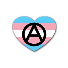 Anarchist Pride Heart Coaster (4 Pack)  by TransPrints