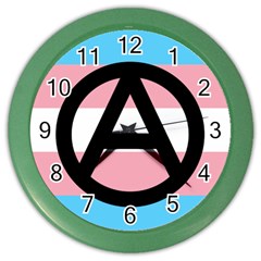 Anarchist Pride Color Wall Clocks by TransPrints