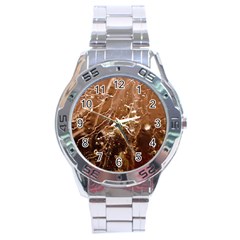 Ice Iced Structure Frozen Frost Stainless Steel Analogue Watch by BangZart