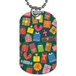 Presents Gifts Background Colorful Dog Tag (One Side) Front