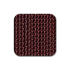 Chain Rusty Links Iron Metal Rust Rubber Coaster (square)  by BangZart