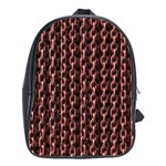 Chain Rusty Links Iron Metal Rust School Bags(Large)  Front