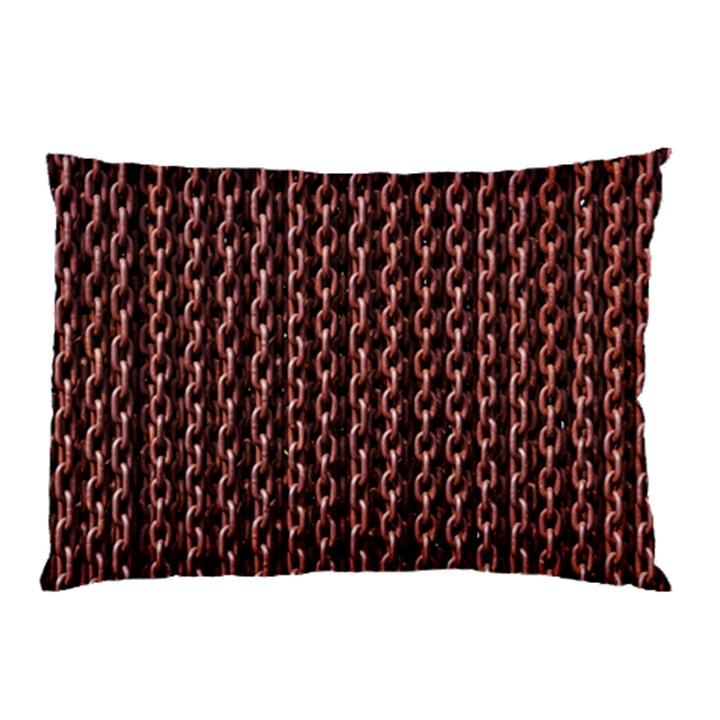 Chain Rusty Links Iron Metal Rust Pillow Case (Two Sides)