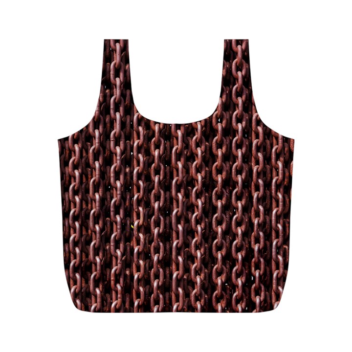 Chain Rusty Links Iron Metal Rust Full Print Recycle Bags (M) 