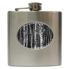 Birch Forest Trees Wood Natural Hip Flask (6 Oz) by BangZart