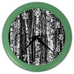 Birch Forest Trees Wood Natural Color Wall Clocks by BangZart