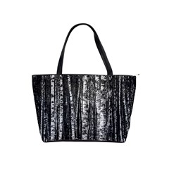 Birch Forest Trees Wood Natural Shoulder Handbags by BangZart