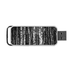 Birch Forest Trees Wood Natural Portable Usb Flash (one Side) by BangZart