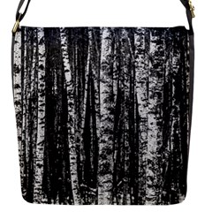 Birch Forest Trees Wood Natural Flap Messenger Bag (s) by BangZart