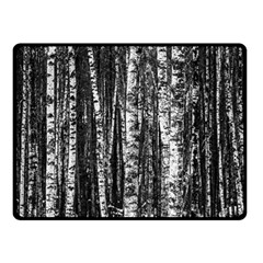 Birch Forest Trees Wood Natural Double Sided Fleece Blanket (small)  by BangZart