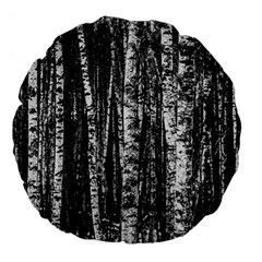 Birch Forest Trees Wood Natural Large 18  Premium Flano Round Cushions by BangZart